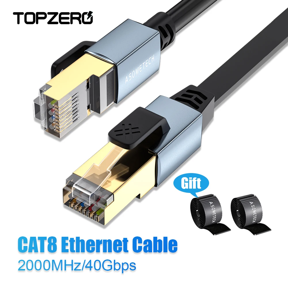 Cat8 Butas Ethernet Kabelis Didelės Spartos SSTP 40Gbps Suderinama Patch Cord RJ45 Lan Katė 8 Maršrutizatorius, Tinklo, PC Kabelis, Ethernet Juoda