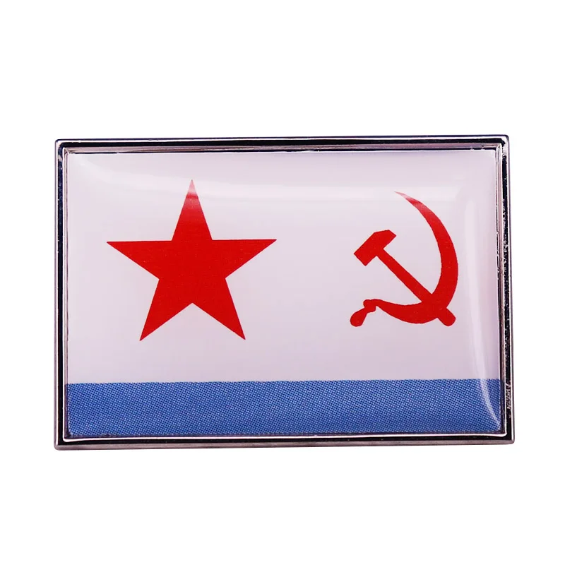 CCCP karinio jūrų Laivyno Ensign karinio jūrų Laivyno Vėliava Emalio Pin Sovietų Raudonosios Žvaigždės Plaktukas, Kūjis Sagė Komunizmo Papuošalai