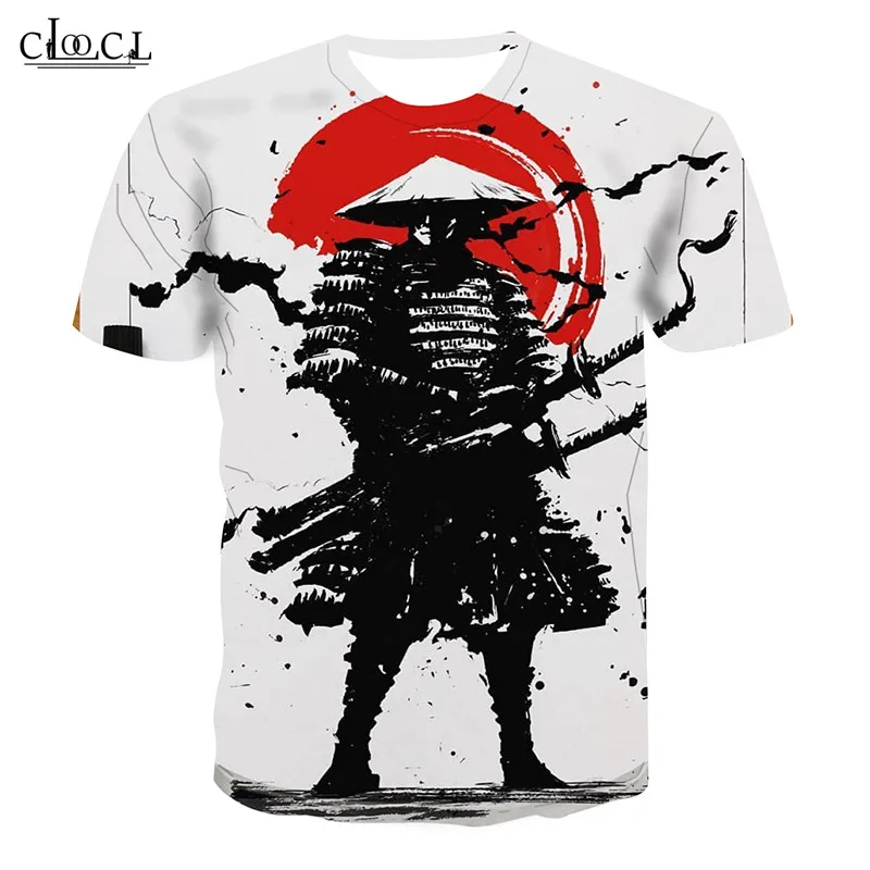 CLOOCL Vasaros Hipster Vyrų 3D Full Atspausdinta Marškinėliai Japonų Samurajus Harajuku Atsitiktinis Unisex Trumpas Rankovėmis Tee Viršūnės
