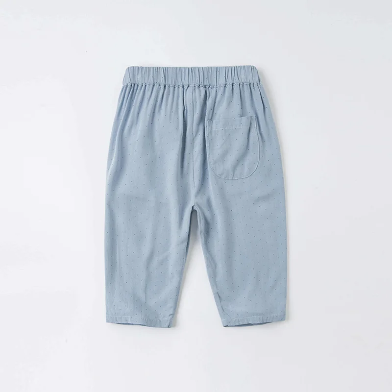 DBJ17225-2 dave bella vasaros kūdikių mergaičių mados lankas taškų kišenių kelnės vaikams, blauzdos ilgis vaikai kelnės kūdikiams, vaikiška kelnės