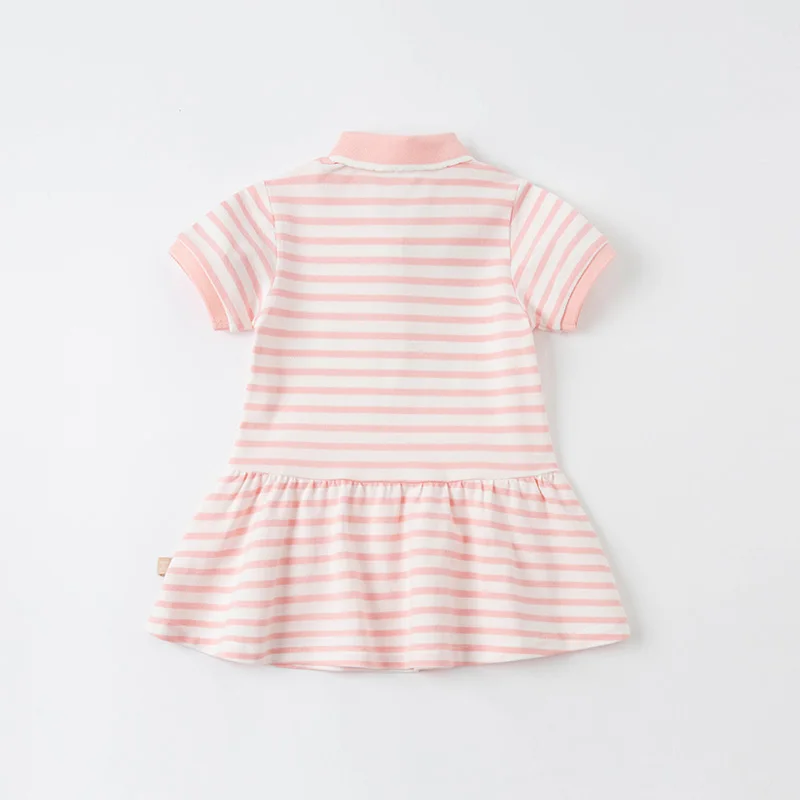 DBZ17781 dave bella vasaros baby girl ' s cute cartoon dryžuotas spausdinti suknelė vaikų mados šalis suknelė vaikams kūdikiams lolita drabužiai