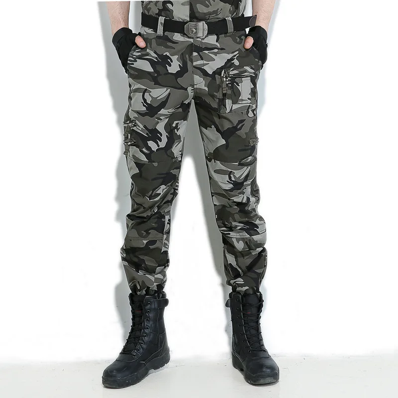 Didelis Dydį Karinės Taktinės Kelnės Vyrams Medvilnės Armija SWAT Kelnės Vyrai Laisvi Multi-kišenėje Paslėpti Krovinių Kelnės Vyrams Poilsiu Hombre