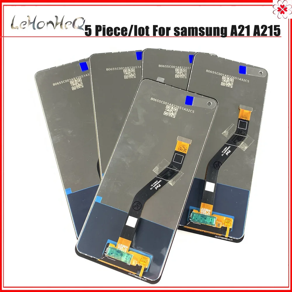 Didmeninė 5 Vnt Originalus LCD Samsung Galaxy A21 A215 LCD Ekranas Jutiklinis Ekranas skaitmeninis keitiklis Surinkimo Samsung A21 Daug LCD