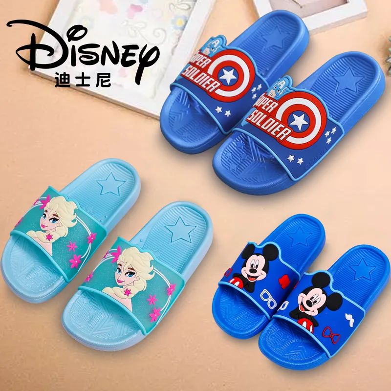 Disney berniukų ir mergaičių, patalpų vaikai neslidus Mickey mielas animacinių filmų sušaldyti vaikus, sandalai ir šlepetės vasaros sandalai princesė