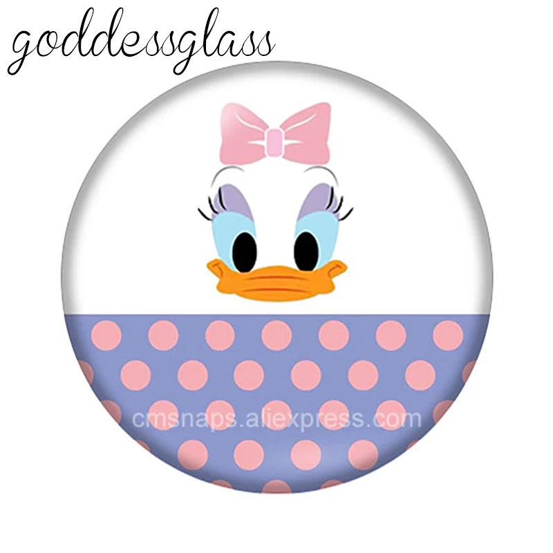 Disney Mielas Donaldas, Daisy Duck animacinių filmų 10vnt Turas foto stiklas 18mm snap mygtukų 18mm snap apyrankės papuošalai didmeninė