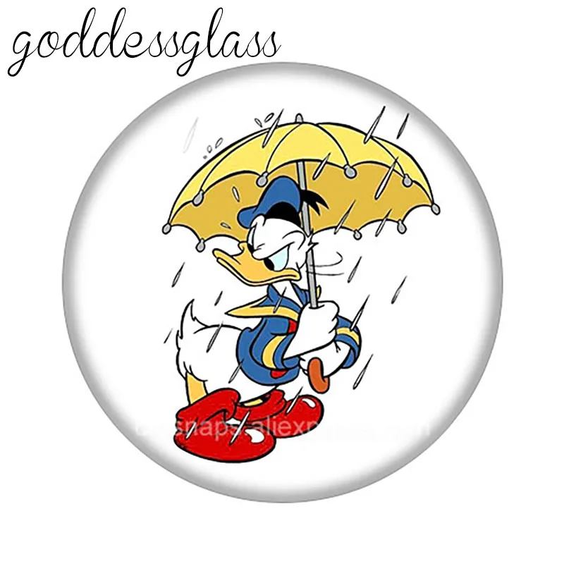 Disney Mielas Donaldas, Daisy Duck animacinių filmų 10vnt Turas foto stiklas 18mm snap mygtukų 18mm snap apyrankės papuošalai didmeninė