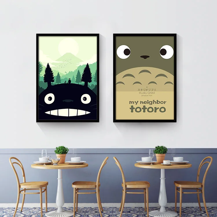 Drobė, Tapyba Anime Plakatai Animacinių filmų Totoro Tapybos Vaikų Kambarį Bedromm Miyazaki Sienos paveiksl Namų Dekoro