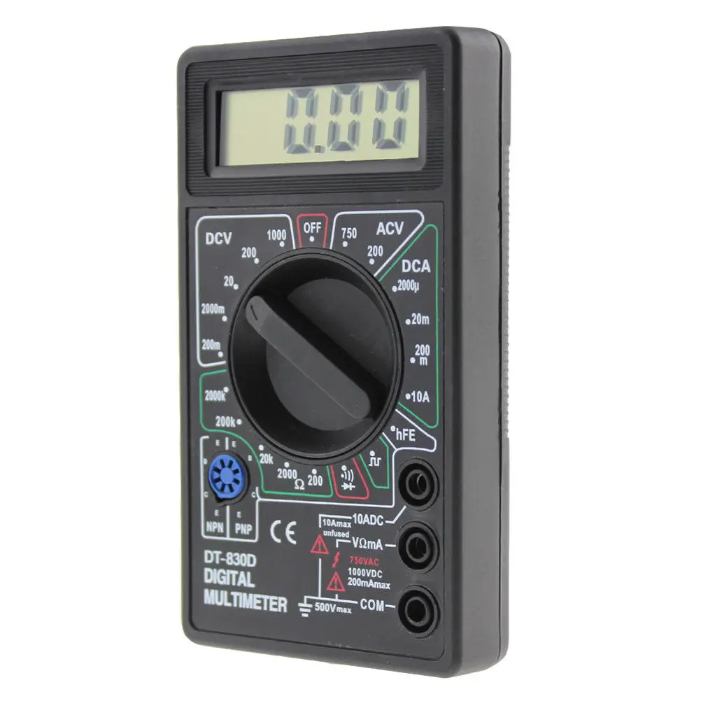 DT-830B Daugiafunkcis LCD Skaitmeninis Multimetras LCD Digital Voltmeter Ammeter Ohm Multimetras Su Bandymų Veda Testeris Įrankis Ammeter
