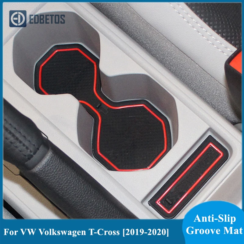 Durų Groove Kilimėlis VW Volkswagen T-Kirsti TCross T Kryžiaus 2019 2020 Priedai Anti-Slip Mat Vartų Angą Miestelyje Automobilių Salonuose Padas