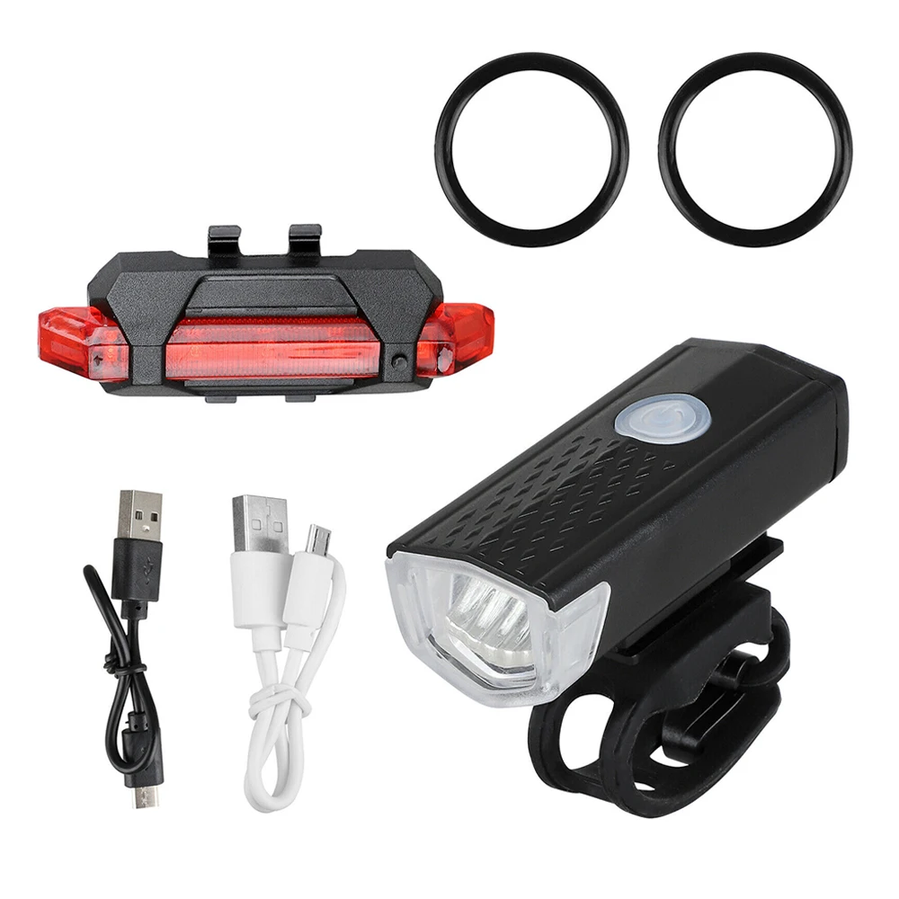 Dviračio Šviesos Rainproof USB Įkrovimo LED 1200 Liumenų MTB Priekinis Žibintas priekinis žibintas Galinis Žibintas Aliuminio Ultralight Žibintuvėlis Dviratį