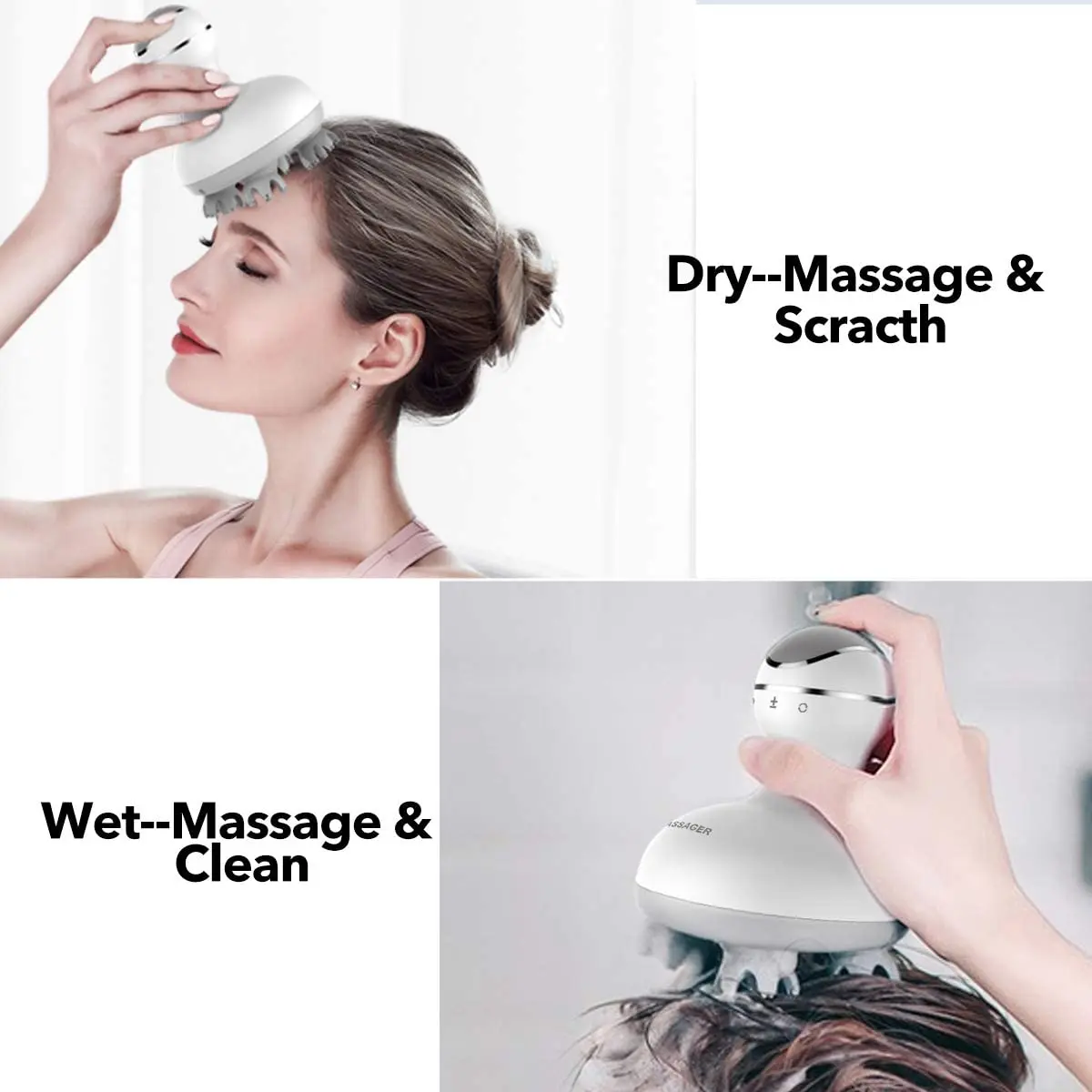 Elektroninių Galvos Odą Massager USB jungtį Belaidžio Galvos Masažo Prietaisas Stresą, Atpalaiduoti Kūną Atgal Massager siekiant užkirsti Kelią Plaukų Slinkimas