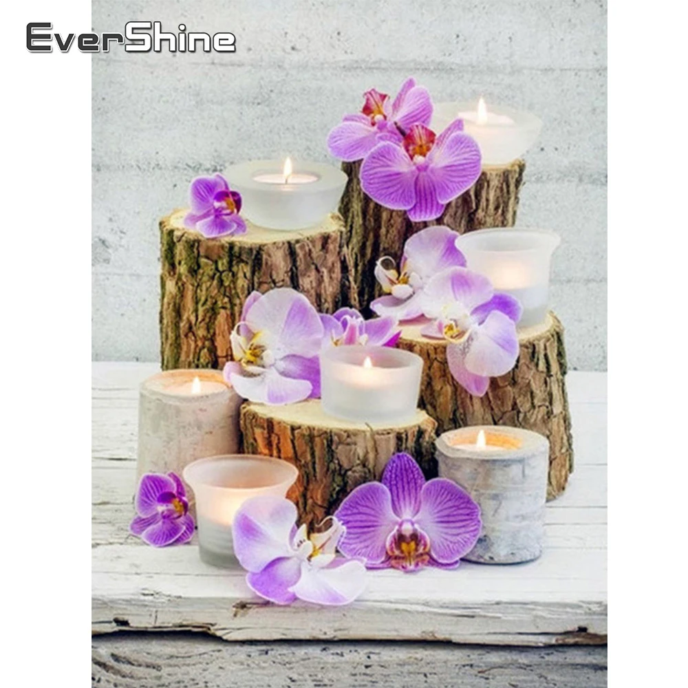 Evershine Diamond Tapybos Orchidėja 5D 