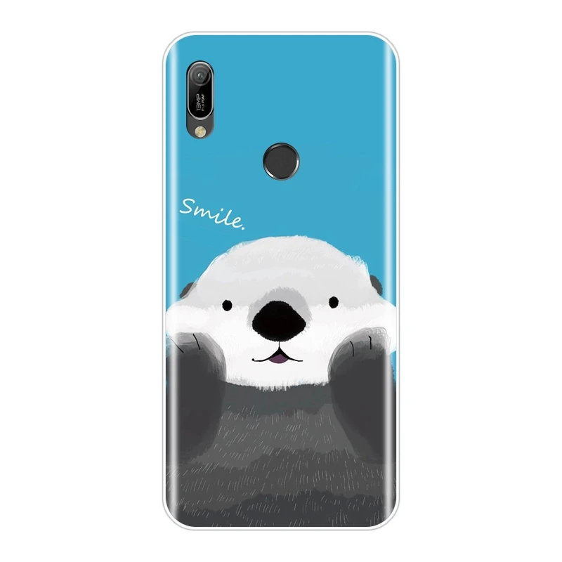 Galinio Dangtelio Huawei Y5 Y6 Y7 2019 Silikono Minkštos Rausvos Spalvos, Kiaulių, Kačių Bear Rabbit Alpaka Telefoną Atveju Huawei Y9 Y7 Y6 Pro Prime 2019