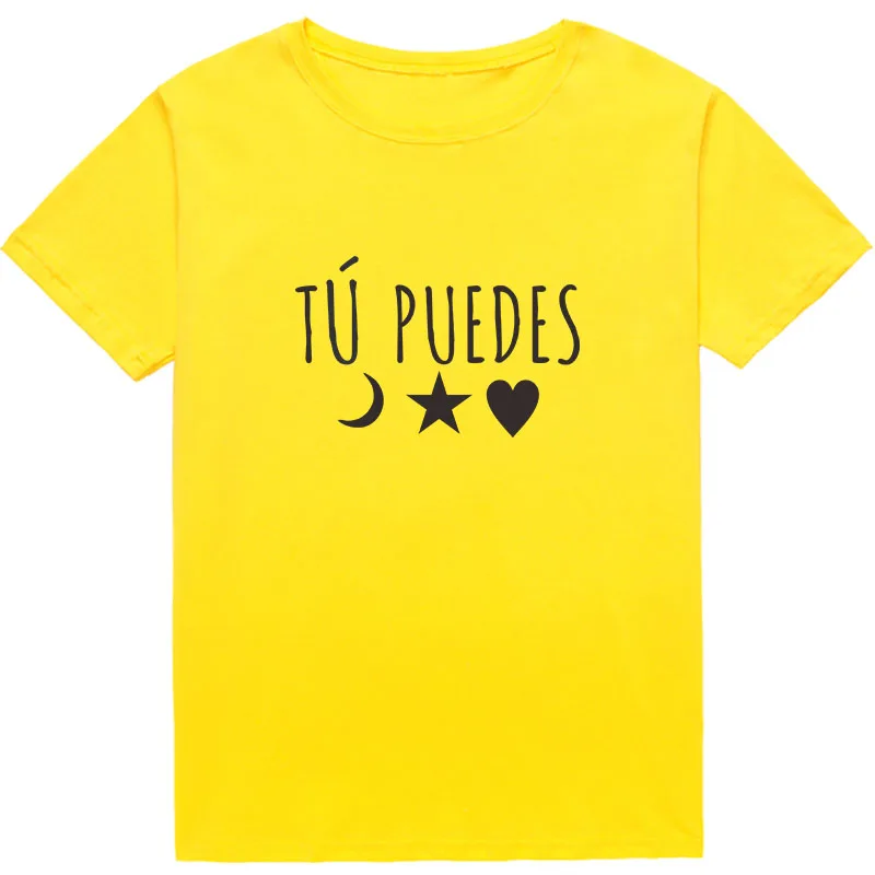 Galite Streetwear T-shirts Hipster Moterų atsitiktinis viršų medžiaga ispanijos Laiškas Grafinis t-shirt lady tees ropa mujer