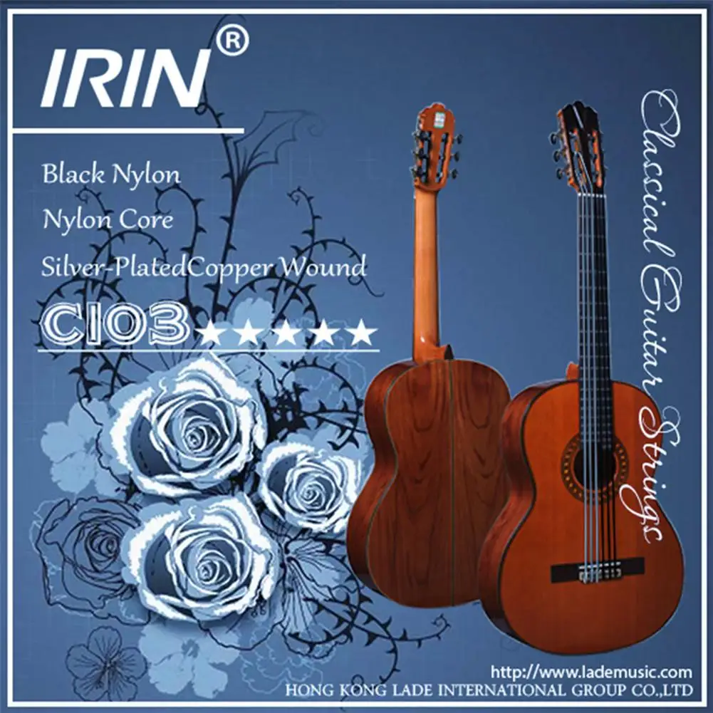 IRIN Klasikinės Gitaros Stygos Nustatyti Nailono Vario Lydinių Viela Vidutinės Įtampos Stabili Elastingumą Muzikos Instrumento Pakeitimo Dalis