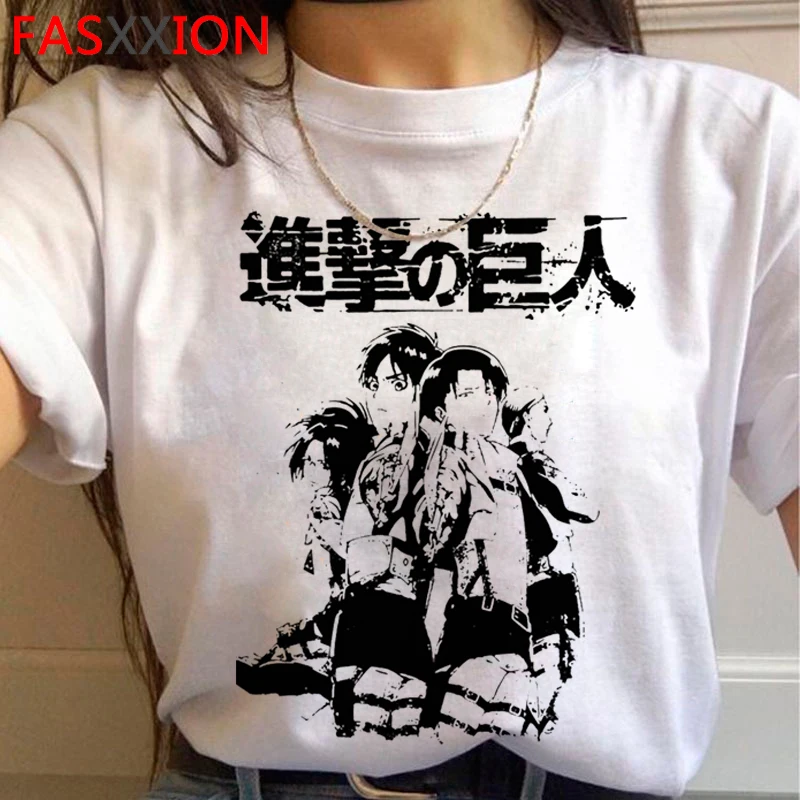 Išpuolis Titan Shingeki No Kyojin vyrų pora spausdinti harajuku kawaii grunge drabužiai, marškinėliai pora drabužiai
