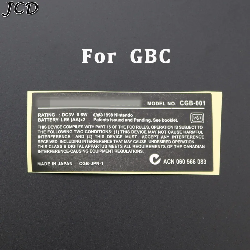 JCD 10vnt Nauji Lables Lipdukai Pakeisti Gameboy Advance/ SP/ Spalva GBA/ GBA SP/ GBC Žaidimų Konsolės