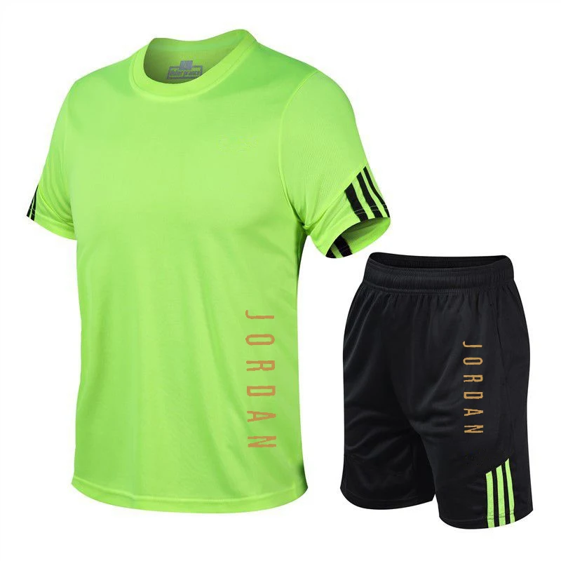 Juokinga Jordan23 Prekės Vyrų marškinėliai+Paplūdimio Šortai Rinkiniai 2021 M. Vasaros Bėgimo Kelnes, T-marškinėliai, Sportinės aprangos streetwear Harajuku Viršūnes Marškinėlius