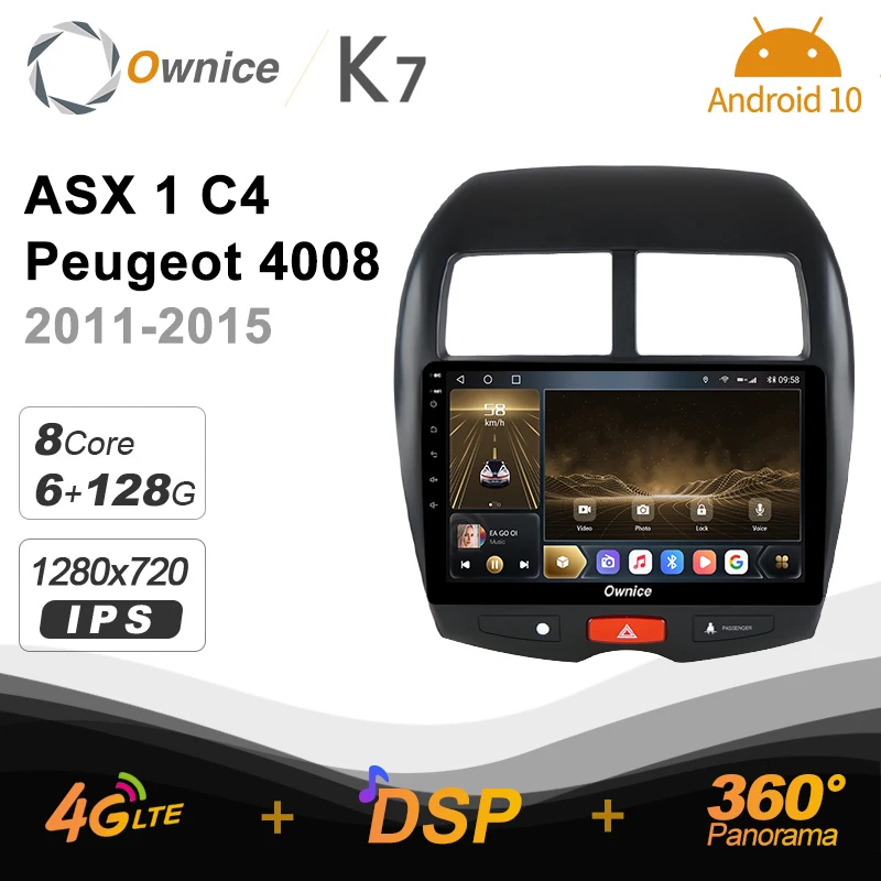K7 Ownice 6G+128G Android 10.0 Automobilio Radijo 