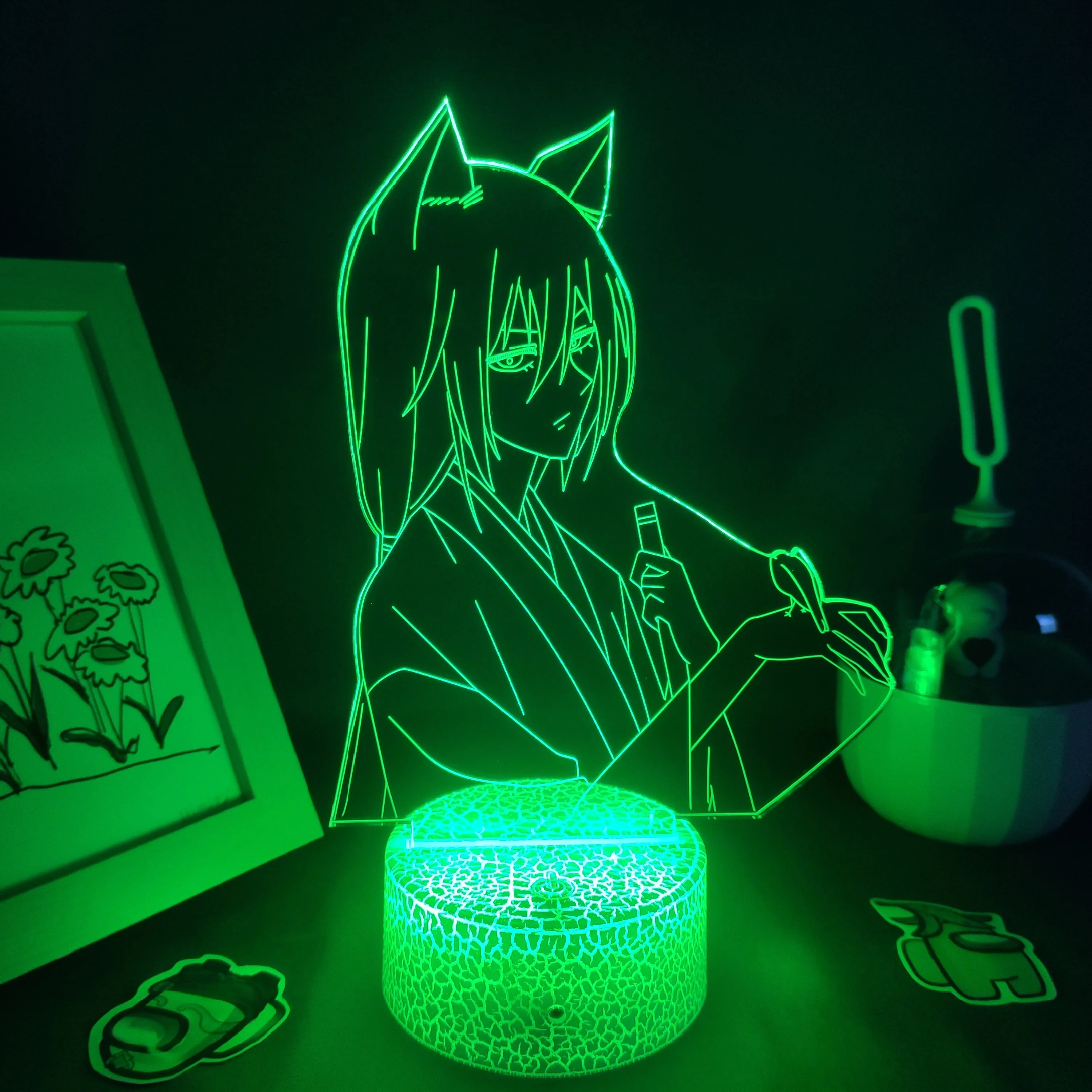 Kamisama Meilės Bučinys Anime Pav Tomoe 3D LED Lempos Naktį Šviesos Neonas RGB Spalvinga Manga Dovanos Miegamasis Bendrabutyje Lentelės, Stalo Dekoras