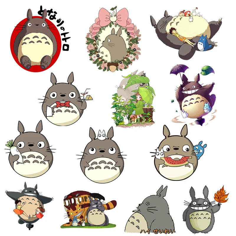 Kawaii Mano Kaimynas Totoro Pleistras Geležies Šilumos Perdavimo Lipdukai, Vaikams Drabužiai, marškinėliai Geležies-perdavimo Animacinių filmų Vinilo Aplikacijos