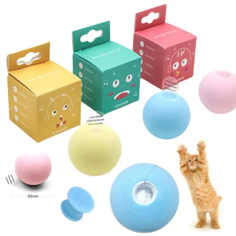 Kačių Žaislai Naujas Svorio Kamuolys Smart Touch Skambėjo Žaislai Interaktyvus Naminių Žaislų Cypimas Žaislai Kamuolys Kamuolys Interaktyvus Pet Products Kačiukas