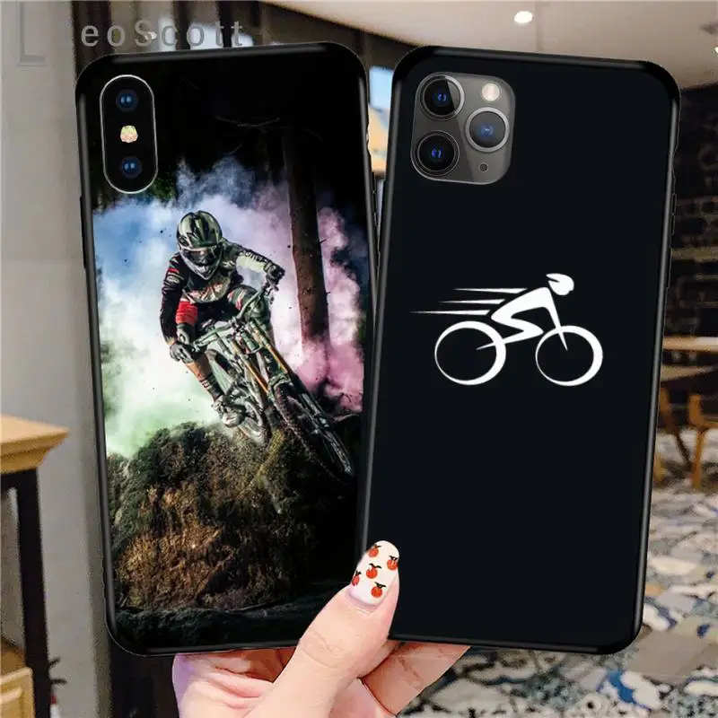 Kietas kalnų dviratis Dviratis Telefono dėklas skirtas iPhone 11 12 pro XS MAX 8 7 6 6S Plus X 5S SE 2020 XR padengti funda shell coque