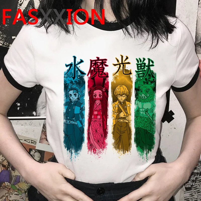 Kimetsu nr. yaiba demon slayer marškinėliai moteriška ulzzang atsitiktinis tumblr 2021 estetinės drabužius marškinėlius ulzzang