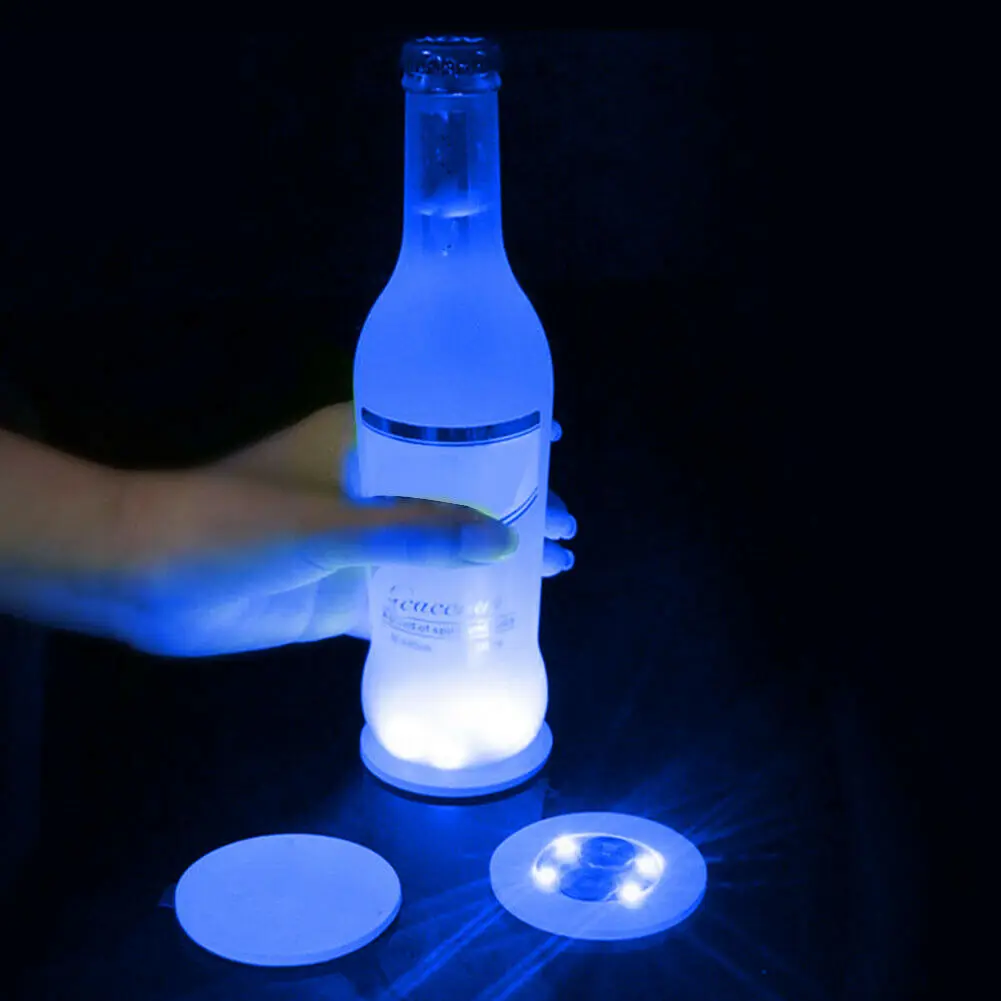 Klubo Baras Šalis Dekoro Padėkliukai LED Mirksi Lemputės Butelis Taurės Kilimėlis apšviesti Mygtukai 1/10vnt LBE