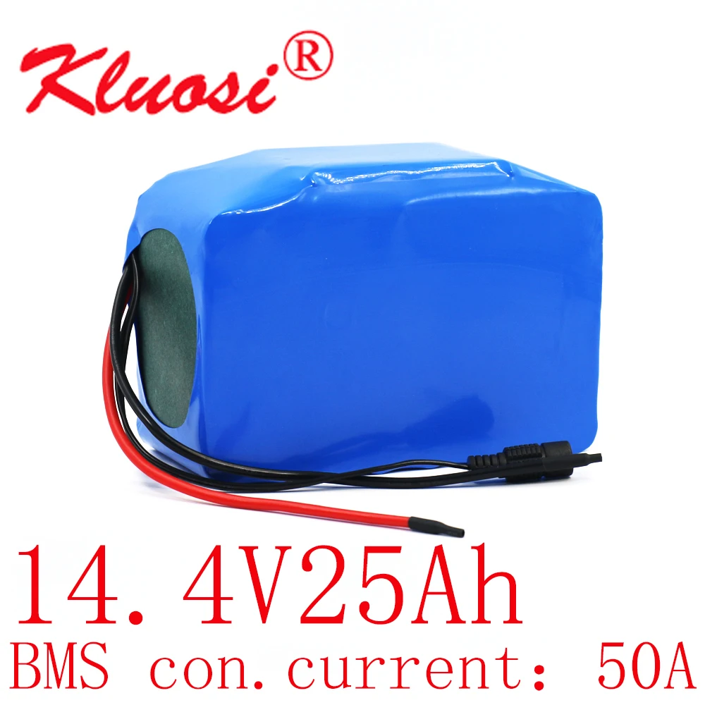KLUOSI 4S10P 14.8 V 25Ah 14,4 V 600Watt 16.8 V Ličio Baterija, su 50A BMS dėl Inverterio 