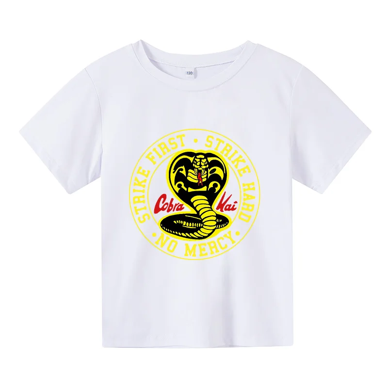 Kobra Ka modelį grynos medvilnės vaikų marškinėliai berniukams ir mergaitėms 4-14 metų Tailando gyvatė T-shirt jaunimo apvalios kaklo Juokinga T-shirt