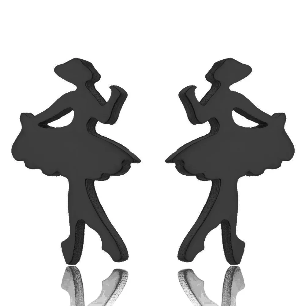 Korėjos Earings Bižuterijos Baleto Auskarai Mielas Saldus Maža Mergaitė, Saldus Nerūdijančio Plieno Stud Auskarai Moterims, Didmeninė