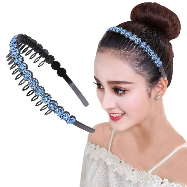 Korėjos Paprastas Lankelis Reguliuojamas Moterų Laukinių Dantyta neslidus Lankelis Staigius Šukuosena Plauti Hairband