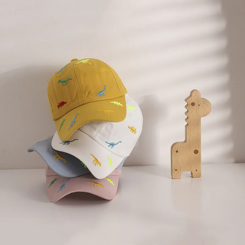 Korėjos Vaikų Skrybėlę Naujų Animacinių filmų Dinozaurų Išsiuvinėti Bžūp Tendencija Didelis Pastoge nuo Saulės Šešėlio Kūdikis, Beisbolo kepuraitės Vaikams Laisvalaikio Skydeliai