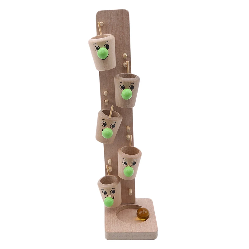 Kūdikių Montessori Klounas Modelis Medinių Blokų Medis, Marmuras Kamuolys Paleisti Kelio Žaidimas Montessori Vaikų Švietimo Gimtadienio Dovana