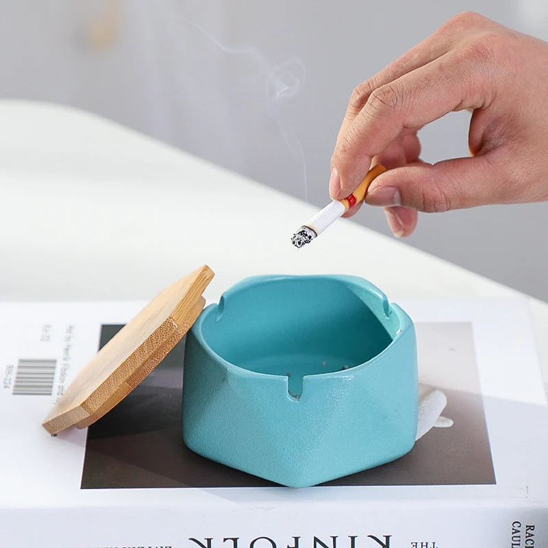 Kūrybinės Keramikos Peleninės Dovana Vaikinui, Anti-Plikymo Peleninę Laikiklis su Dangteliu Home Office Rūkymo Reikmenys