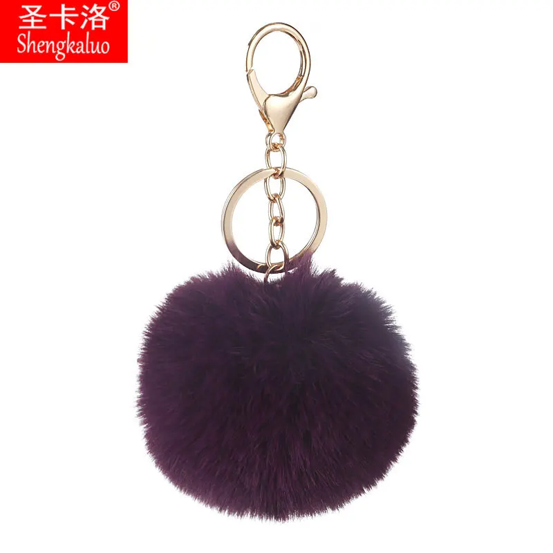 Kūrybos triušio plaukų kamuolys pakabukas, dirbtinių plaukų kamuolys kabo key chain pakabukas, atveju ir maiše ornamentu priedai