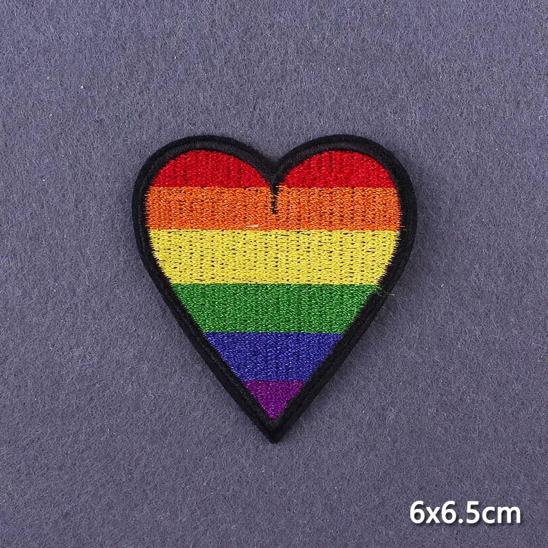 Kūrybos Vaivorykštė Širdies Gyvūnų Vėliavos Meilė-tai Meilė, Dėmės Ant Drabužių LGBT Geležies Pleistrai, Gėjų, Lesbiečių Paradus Siuvinėjimo Pleistras
