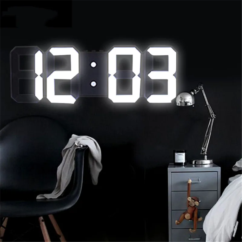 LED Skaitmeninio Stalo Laikrodis Data ir Laikas naktinė lempa Elektroninis Skaitmeninis Sienos, Stalo Laikrodis-Žadintuvas su Apšvietimu Vaikų Namų Dekoro