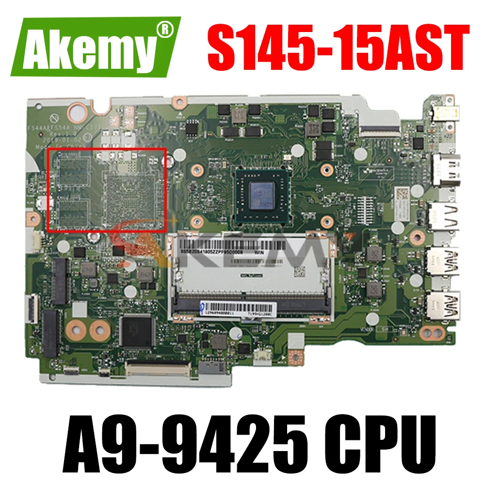 Lenovo IdeaPad S145-15AST nešiojamas plokštė NM-C171 plokštę su CPU A9-9425 UMA KAILIO 5B20S41903 bandymo darbai