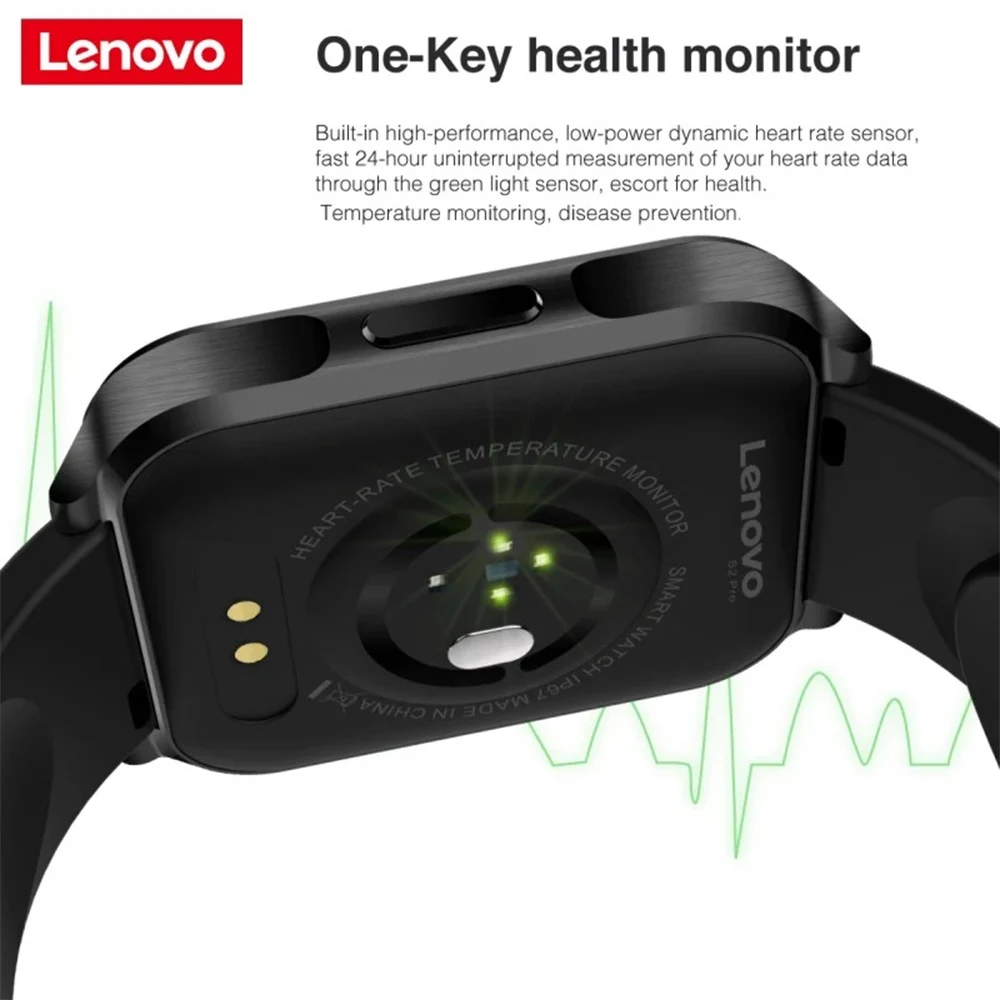 Lenovo S2 Pro Smartwatch Apyrankė HD Ekranas, Fitneso, Širdies ritmo Miego Stebėti Pasaulio Versija Sekimo Apyrankę, Pasaulinė Versija