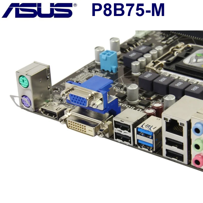 LGA 1155 ASUS P8B75-M pagrindinė Plokštė DDR3 Cpu Core i5, i3 Pentium Celeron 32GB PCI-E 3.0 USB3.0 Originalus Naudojami ASUS P8B75-M Mainboard