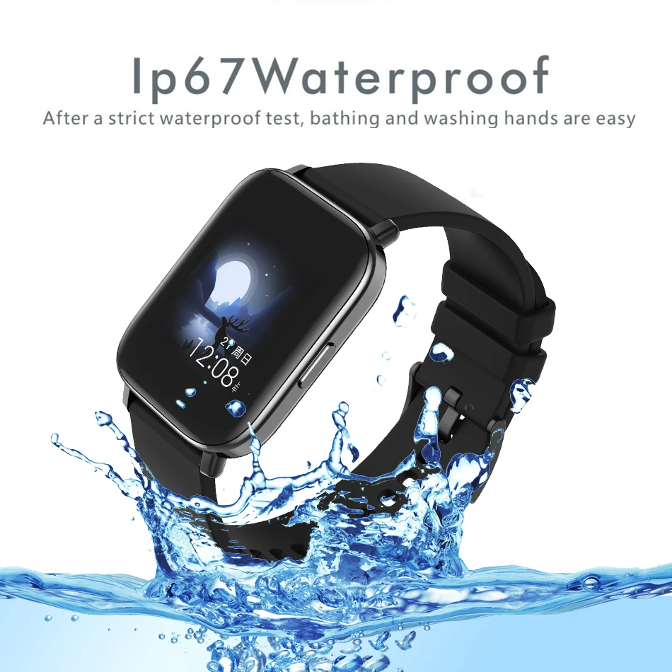 LIGE P8 Plius 1.69 colių 2021 Smart Watch Vyrų jutiklinių Fitness Tracker IP67 atsparus vandeniui Moterų GTS 2 Smartwatch už Xiaomi phone