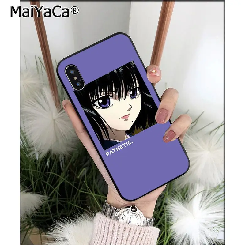 MaiYaCa Mielas Anime burną, akis, merginos TPU Minkštas Aukštos Kokybės Telefono dėklas skirtas iPhone 6S 6plus 7 7plus 8 8Plus X Xs MAX 5 5S XR