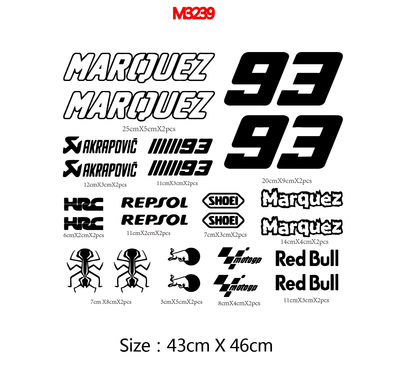 Marquez 93 Vinilo Lipdukai Motociklų Lipdukai Nuimamas Automobilio Lipdukas, Motociklu Lipdukas Apdaila