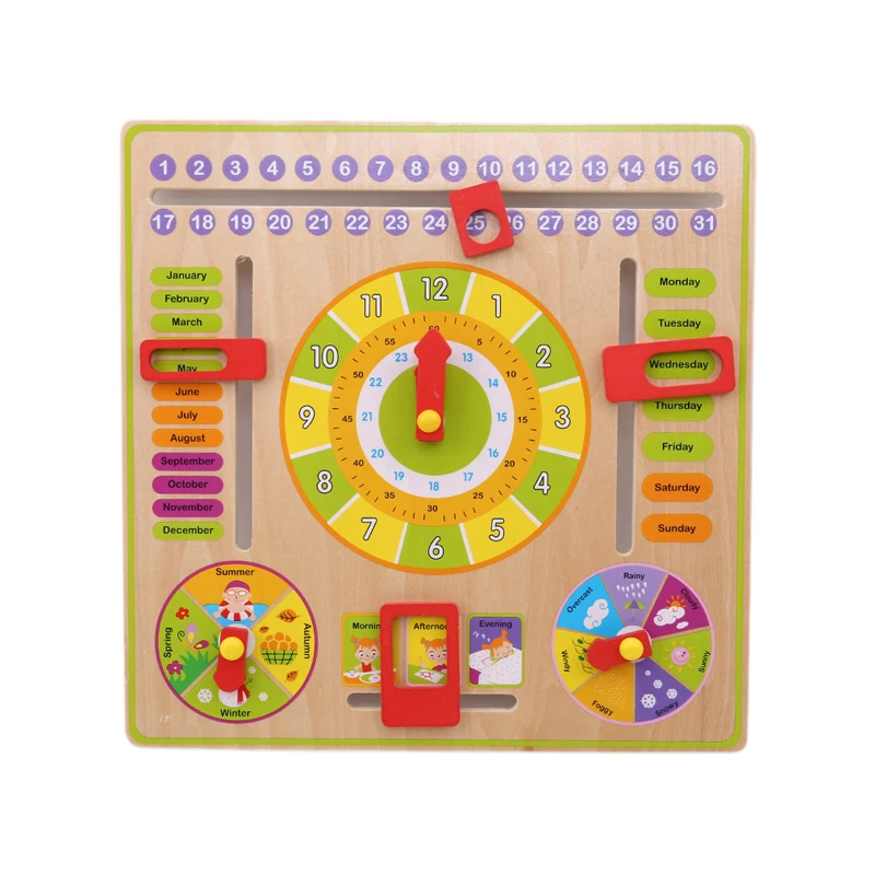 Mediniai Animacinių Filmų Kalendorius Laikrodis Numeriai Matematikos Žaislai, Kūdikių Ikimokyklinio Ankstyvos Vaikystės Žaislas Mokymasis Ir Švietimas Dėlionės, Žaislai Vaikams