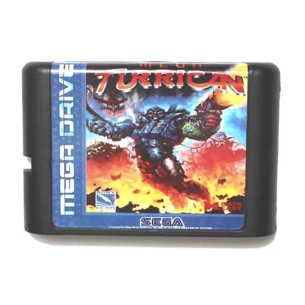 Mega Turrican NTSC-JAV 16 bitų MD Žaidimo Kortelės Sega Mega Drive Genesis
