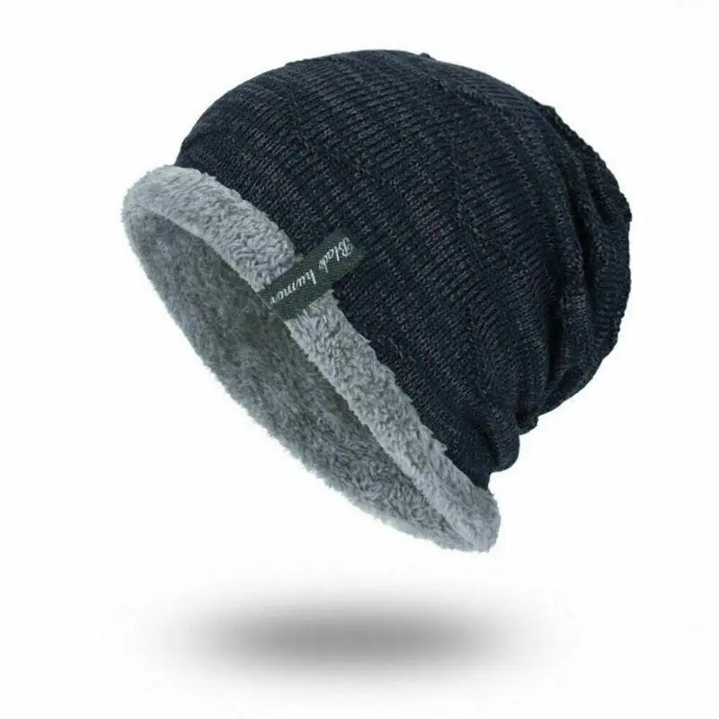Megzti vilnoniai skrybėlę Koralų Vilnos Žiemos skrybėlę Vyrų Kepurę Šiltas Kvėpuojantis Vilnos Megzta kepurė Berniukams Raidę Dukart Sluoksnių Bžūp