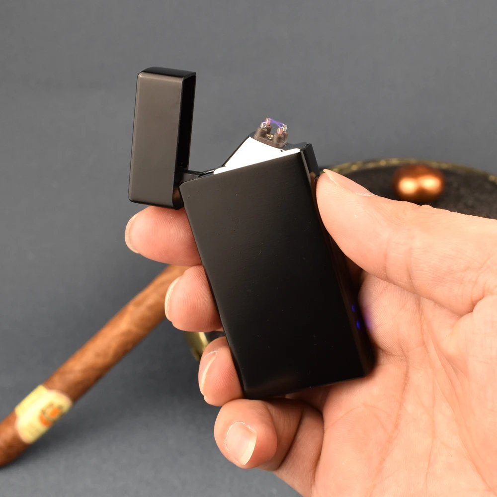 Metalo Touch-Senstive Plazmos Lengvesni Usb Elektroninių LANKO Vėjo Flameless Encendedor Cigarečių Rūkymo Reikmenys prietaisai