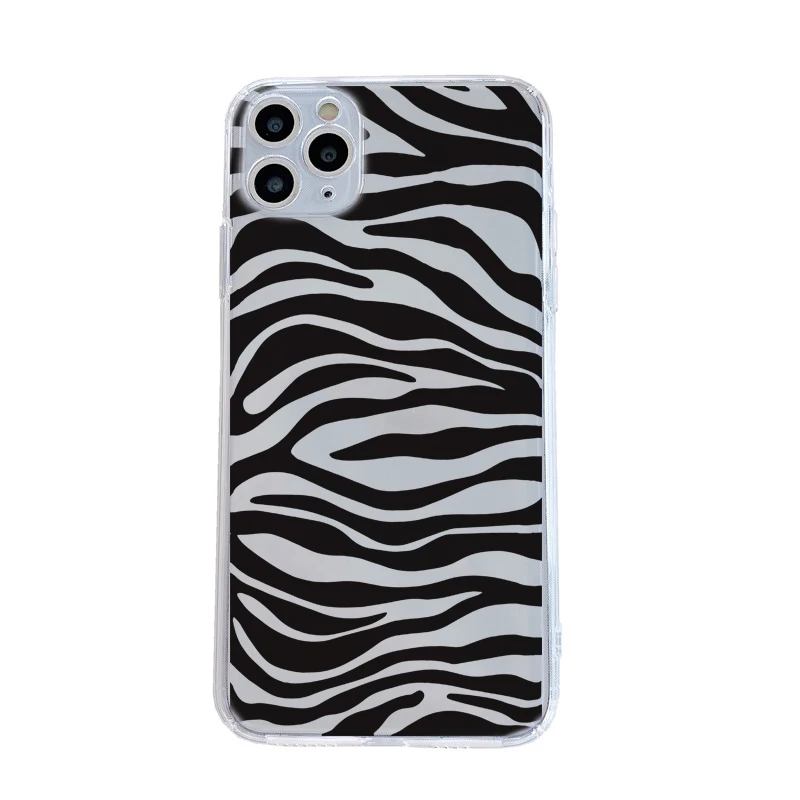 Mielas Zebra Modelio Telefoną Atveju 11 Pro Max iphone 7 8 plus X XR XS Max SE 2020 Skaidri Minkšta Galinį Dangtelį iphone 12 Pro